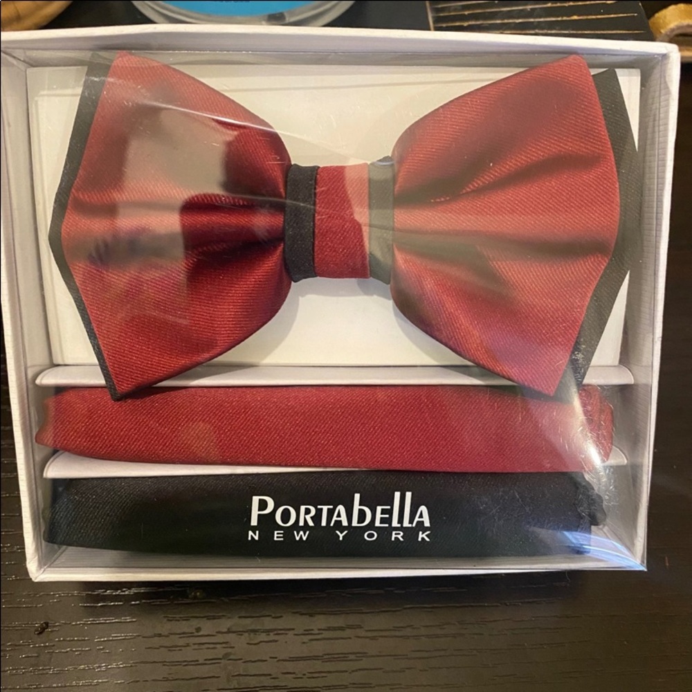 Teenager/ kid/ adult red and black bow tie‼️